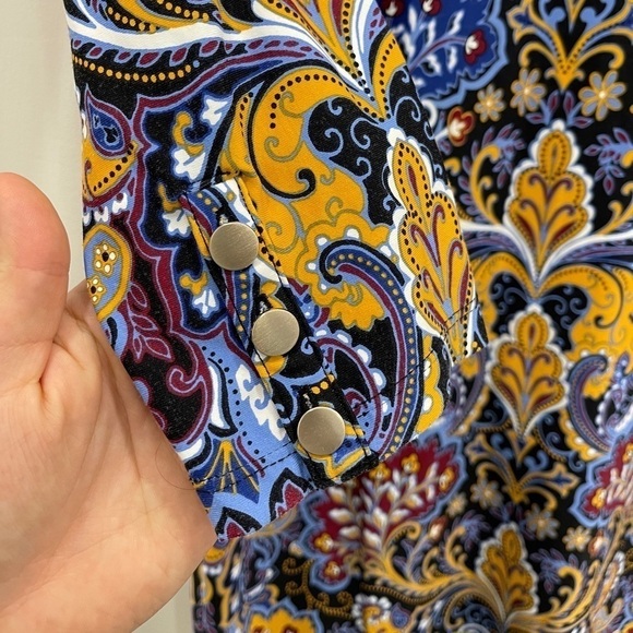 Talbots Jersey Paisley Shift Dress Three Quarter Small - Picture 4 of 7